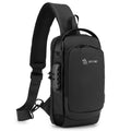 KSIBNW Crossbody Bag for Men and Women Tiny Day Bag Waterproof Sling Bag for Sport Hiking WalkingBlack
