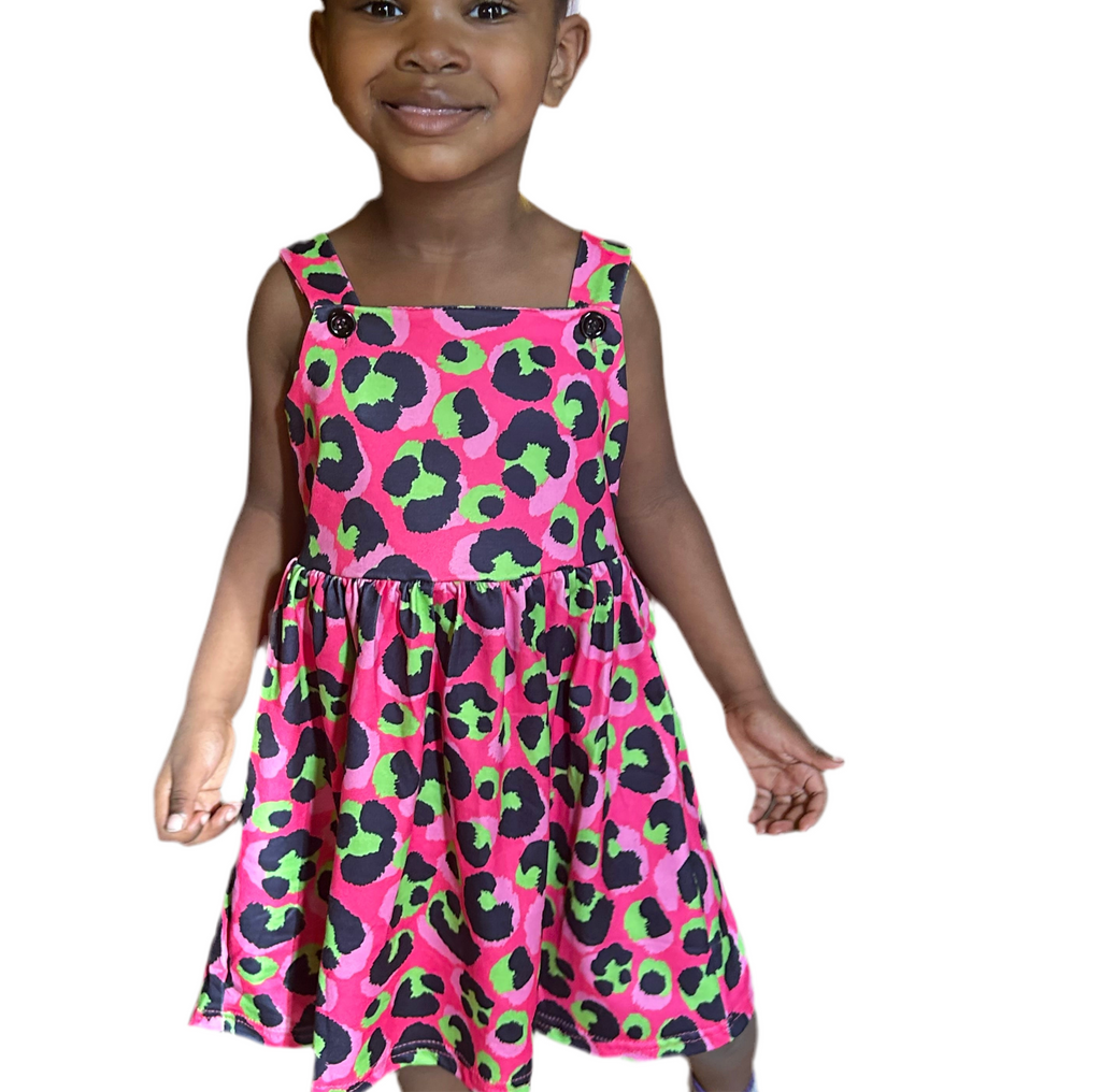 Neon leopard dress