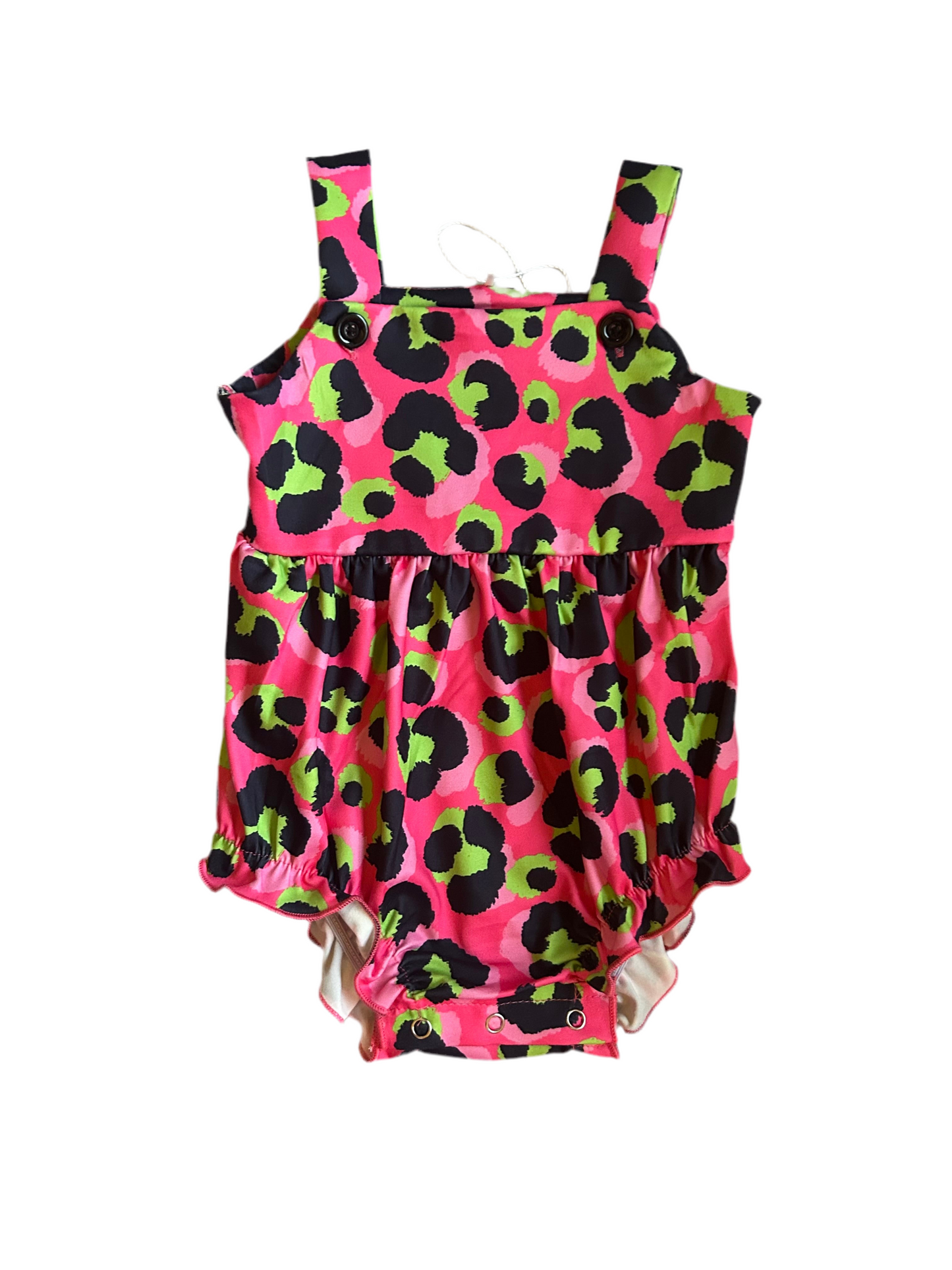Neon leopard romper