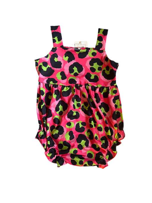 Neon leopard romper