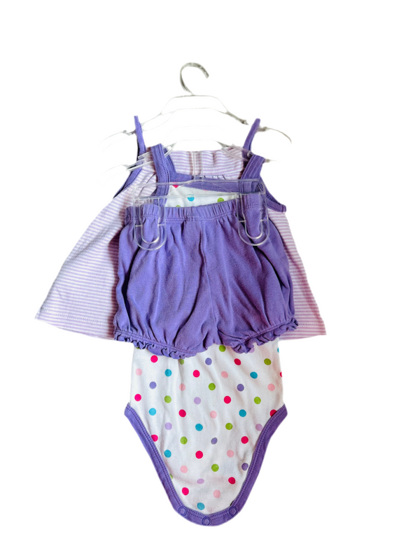 Girl 3 piece shorts set