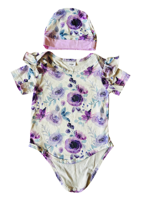 Girl onesie+hat set